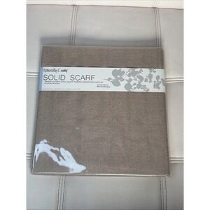 Naturally Knotty Baw TAN 50% Wool 50% Viscose Wrap Scarf Unisex 28x70"